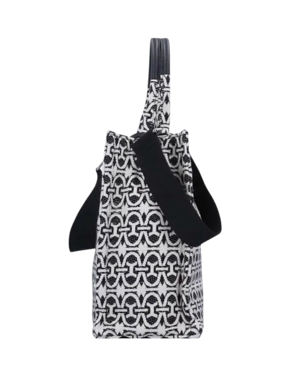 LIKE NEW Coccinelle Never Without Monogram Jacquar Tote in Multi/Noir - Picture 3 of 16